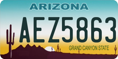 AZ license plate AEZ5863
