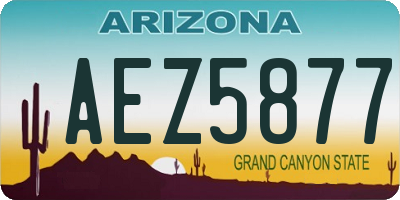 AZ license plate AEZ5877