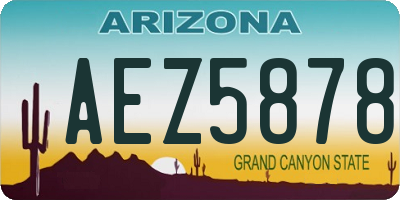 AZ license plate AEZ5878