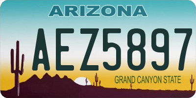 AZ license plate AEZ5897
