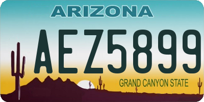 AZ license plate AEZ5899