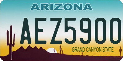 AZ license plate AEZ5900
