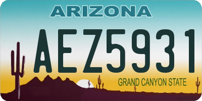 AZ license plate AEZ5931