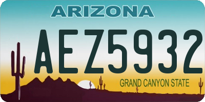 AZ license plate AEZ5932
