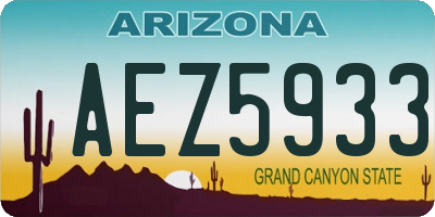 AZ license plate AEZ5933