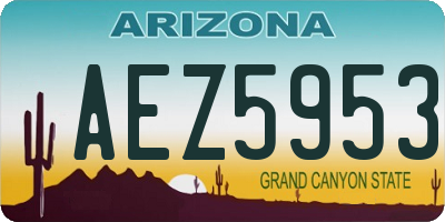 AZ license plate AEZ5953