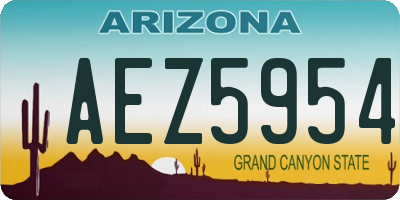 AZ license plate AEZ5954
