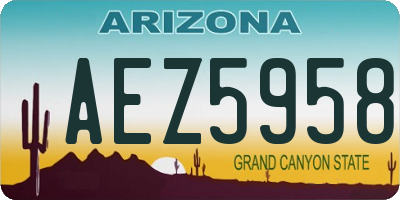 AZ license plate AEZ5958
