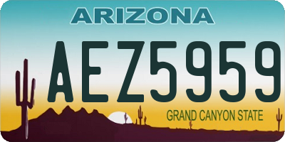 AZ license plate AEZ5959