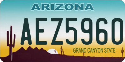 AZ license plate AEZ5960