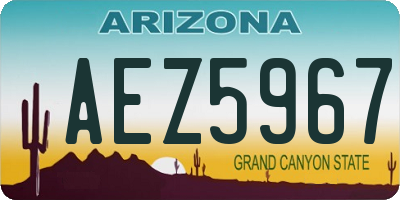 AZ license plate AEZ5967