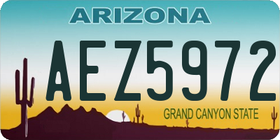 AZ license plate AEZ5972