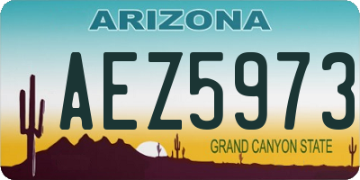 AZ license plate AEZ5973