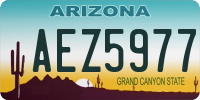 AZ license plate AEZ5977