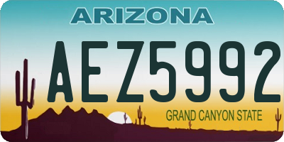 AZ license plate AEZ5992