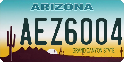 AZ license plate AEZ6004