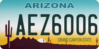 AZ license plate AEZ6006