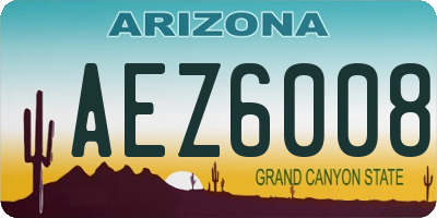 AZ license plate AEZ6008