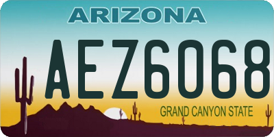 AZ license plate AEZ6068