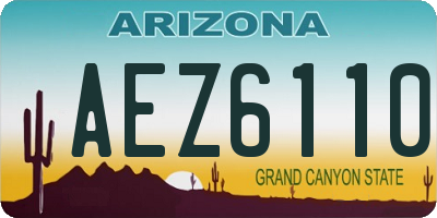AZ license plate AEZ6110