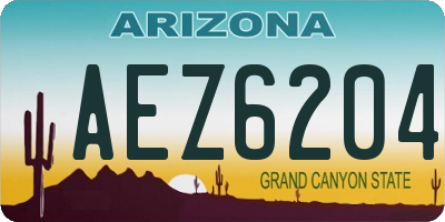 AZ license plate AEZ6204
