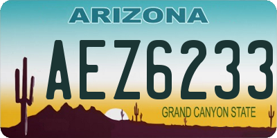 AZ license plate AEZ6233