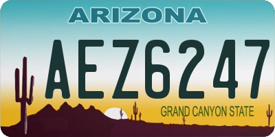 AZ license plate AEZ6247