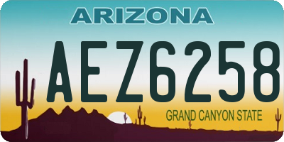 AZ license plate AEZ6258