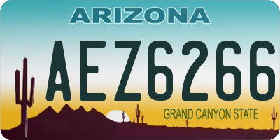 AZ license plate AEZ6266