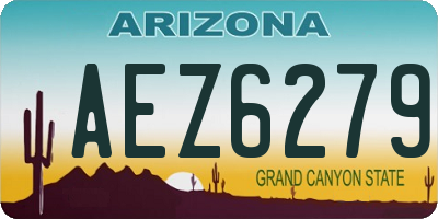AZ license plate AEZ6279