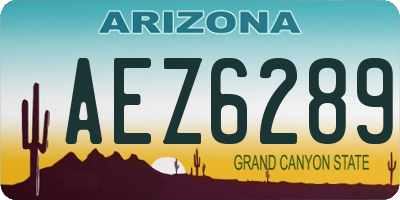 AZ license plate AEZ6289