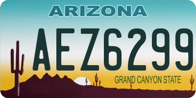 AZ license plate AEZ6299