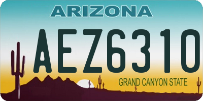AZ license plate AEZ6310