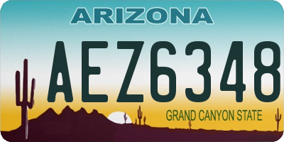 AZ license plate AEZ6348