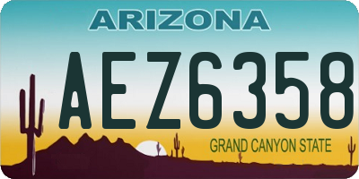 AZ license plate AEZ6358