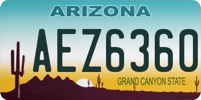 AZ license plate AEZ6360