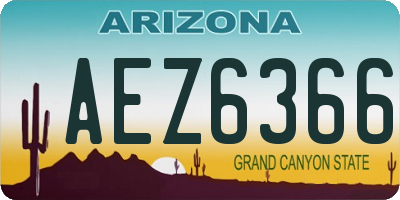 AZ license plate AEZ6366
