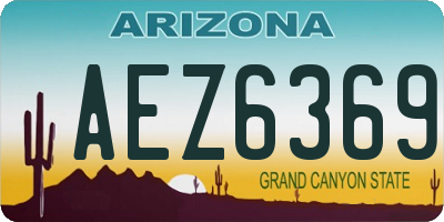 AZ license plate AEZ6369