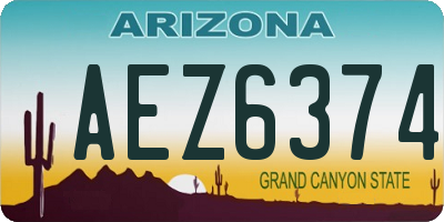 AZ license plate AEZ6374
