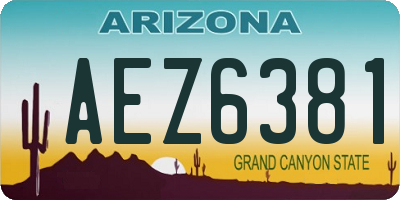 AZ license plate AEZ6381