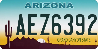 AZ license plate AEZ6392