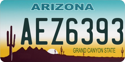 AZ license plate AEZ6393