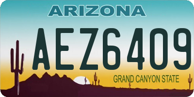 AZ license plate AEZ6409