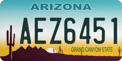 AZ license plate AEZ6451