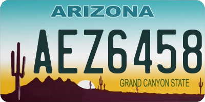 AZ license plate AEZ6458