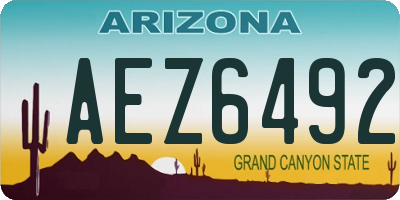 AZ license plate AEZ6492