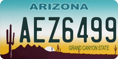 AZ license plate AEZ6499
