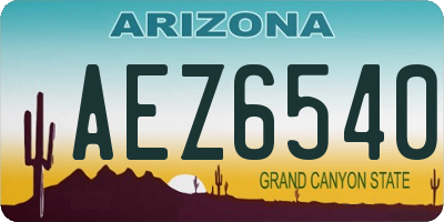 AZ license plate AEZ6540