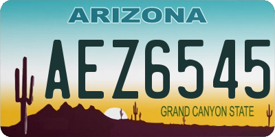 AZ license plate AEZ6545