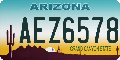 AZ license plate AEZ6578